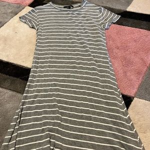 forever 21, s, grey and white striped